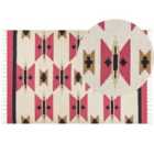 Beliani Rug GARNI Multicolour 200x300 cm Cotton Kilim