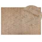 Beliani Rug DADAY Beige 140x200 cm Jute