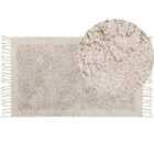 Beliani Rug BITLIS Light Beige 80x150 cm Cotton
