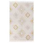 Beliani Rug LASHE Off-White 140x200 cm Cotton