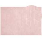 Beliani Faux Fur Rug THATTA Pink 160x230 cm