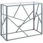 Beliani Console Table ORLAND Silver