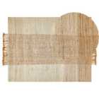 Beliani Rug HAMZALAR Beige 140x200 cm Jute