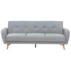 Beliani 3 Seater Fabric Sofa Bed Grey Florli