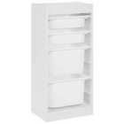 Beliani Shelf with 4 Storage Boxes TOBIN Engineered Wood White