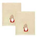 Luxury Pack Of 2 Gonk Christmas Hand Towels - 100% Cotton (beige)
