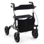 Costway Foldable Rolling Walker with Seat-Black