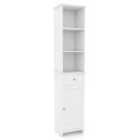 Costway Tall Bathroom Cabinet with Adjustable Shelves-White
