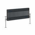 Heizmann 300X830Mm Traditional 2 Column Cast Iron Style Radiator Anthracite