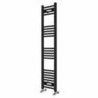 Heizmann 1400X300 Mm Straight Heated Towel Rail Radiator Black