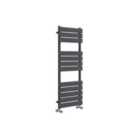 Heizmann 1200X450 Mm Flat Panel Heated Towel Rail Radiator Anthracite
