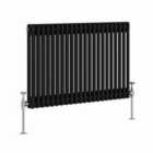 Heizmann 600X1010Mm Traditional 2 Column Cast Iron Style Radiator Black
