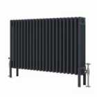Heizmann 600X1010Mm Traditional 4 Column Cast Iron Style Radiator Anthracite