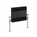 Heizmann 300X425Mm Traditional 2 Column Cast Iron Style Radiator Black