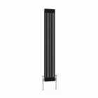 Heizmann 1500X290Mm Traditional 2 Column Cast Iron Style Radiator Black