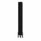 Heizmann 1500X200Mm Traditional 4 Column Cast Iron Style Radiator Black