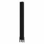 Heizmann 1800X200Mm Traditional 4 Column Cast Iron Style Radiator Black