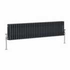 Heizmann 300X1462Mm Traditional 3 Column Cast Iron Style Radiator Anthracite