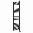 Heizmann 1400X400 Mm Straight Heated Towel Rail Radiator Black