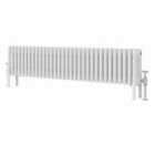 Heizmann 300X1460Mm Traditional 4 Column Cast Iron Style Radiator White