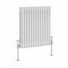Heizmann 600X607Mm Traditional 3 Column Cast Iron Style Radiator White