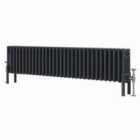 Heizmann 300X1460Mm Traditional 4 Column Cast Iron Style Radiator Anthracite