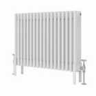 Heizmann 600X830Mm Traditional 4 Column Cast Iron Style Radiator White