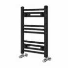 Heizmann 600X400 Mm Straight Heated Towel Rail Radiator Black