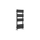 Heizmann 1000X450 Mm Flat Panel Heated Towel Rail Radiator Black