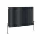 Heizmann 600X1012Mm Traditional 3 Column Cast Iron Style Radiator Anthracite