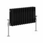 Heizmann 300X607Mm Traditional 3 Column Cast Iron Style Radiator Black