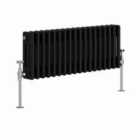 Heizmann 300X832Mm Traditional 3 Column Cast Iron Style Radiator Black