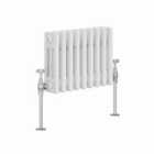 Heizmann 300X427Mm Traditional 3 Column Cast Iron Style Radiator White