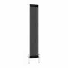 Heizmann 1800X380Mm Traditional 2 Column Cast Iron Style Radiator Black