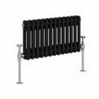 Heizmann 300X605Mm Traditional 2 Column Cast Iron Style Radiator Black