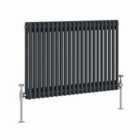 Heizmann 600X1010Mm Traditional 2 Column Cast Iron Style Radiator Anthracite