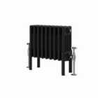 Heizmann 300X425Mm Traditional 4 Column Cast Iron Style Radiator Black