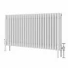 Heizmann 600X1190Mm Traditional 4 Column Cast Iron Style Radiator White