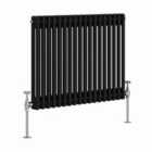 Heizmann 600X830Mm Traditional 2 Column Cast Iron Style Radiator Black