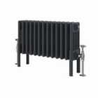 Heizmann 300X605Mm Traditional 4 Column Cast Iron Style Radiator Anthracite