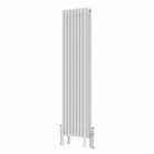 Heizmann 1500X380Mm Traditional 4 Column Cast Iron Style Radiator White