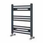 Heizmann 600X500 Mm Straight Heated Towel Rail Radiator Anthracite