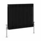 Heizmann 600X832Mm Traditional 3 Column Cast Iron Style Radiator Black