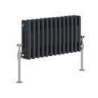 Heizmann 300X607Mm Traditional 3 Column Cast Iron Style Radiator Anthracite