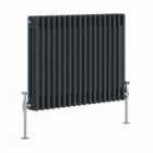 Heizmann 600X832Mm Traditional 3 Column Cast Iron Style Radiator Anthracite