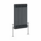 Heizmann 600X425Mm Traditional 2 Column Cast Iron Style Radiator Anthracite