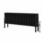 Heizmann 300X1010Mm Traditional 4 Column Cast Iron Style Radiator Black