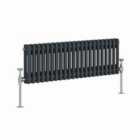 Heizmann 300X1010Mm Traditional 2 Column Cast Iron Style Radiator Anthracite