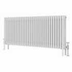 Heizmann 600X1460Mm Traditional 4 Column Cast Iron Style Radiator White