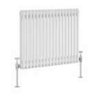 Heizmann 600X830Mm Traditional 2 Column Cast Iron Style Radiator White